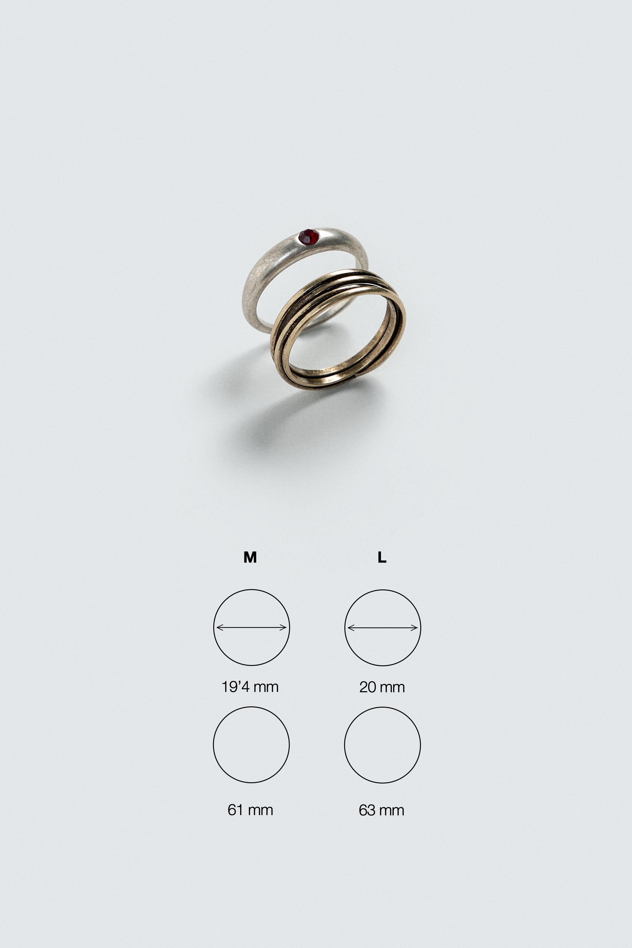 2-PACK OF COMBINED METAL RINGS